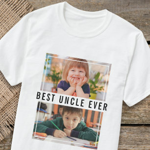 Erstelle Deine eigene 2-Foto-Collage Bester Onkel  T-Shirt
