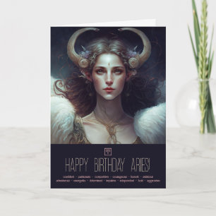 Erstelle deine eigene Aries-Sonnensign-Zodiak-Gött Feiertagskarte
