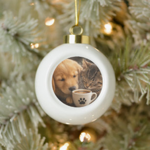 Erstelle deine eigene benutzerdefinierte Katze und Keramik Kugel-Ornament