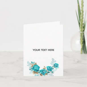 Erstelle deine eigene blaue Rose elegant Karte