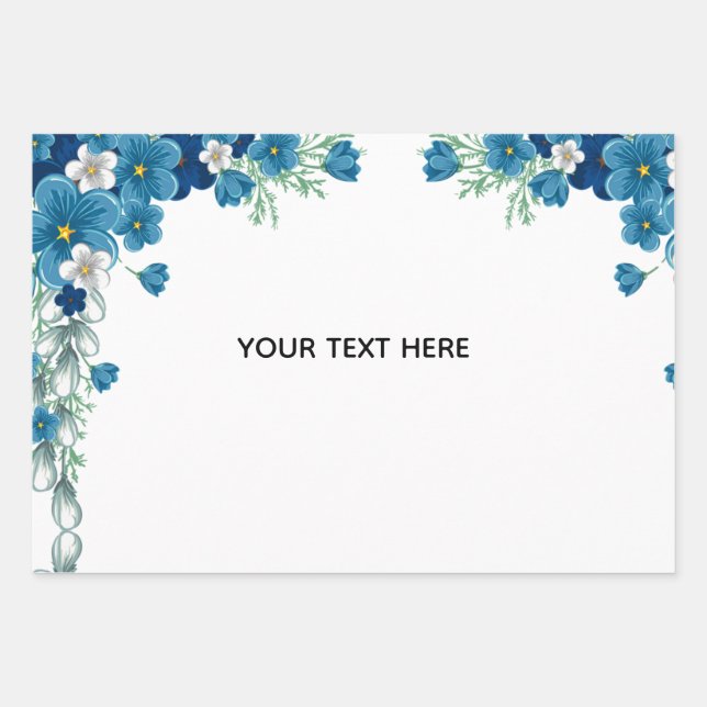 Erstelle deine eigene Blumenkunst Geschenkpapier Set (Vorderseite)
