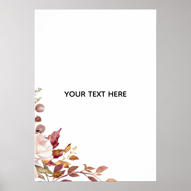 Erstelle deine eigene Blumenkunst Poster (Vorne)