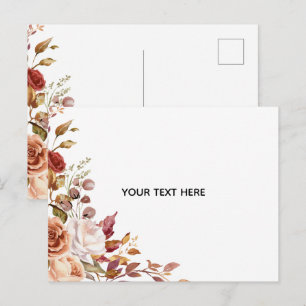 Erstelle deine eigene Blumenkunst Postkarte