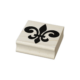 Erstelle deine eigene breite Speer-Fleur-de-Lis Gummistempel