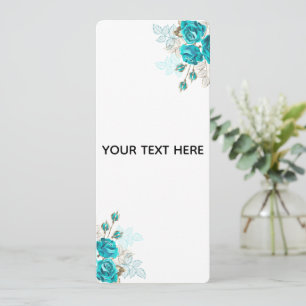 Erstelle deine eigene elegante blaue Rose Einladung