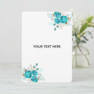 Erstelle deine eigene elegante blaue Rose Save The Date