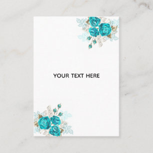 Erstelle deine eigene elegante blaue Rose Telefonnummerkarte