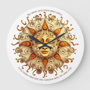 Erstelle deine eigene elegante Steampunk-Sonne Große Wanduhr