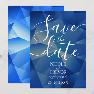 Erstelle deine eigene facettierte Juwel-Hochzeit Save The Date