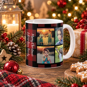 Erstelle deine eigene Familienfoto-Collage Weihnac Kaffeetasse