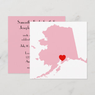Erstelle deine eigene farbige Alaska-Hochzeit Einladung