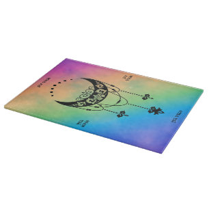 Erstelle deine eigene Filigran-Boho-Mond-Silhouett Schneidebrett