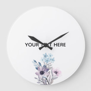 Erstelle deine eigene Floral Große Wanduhr