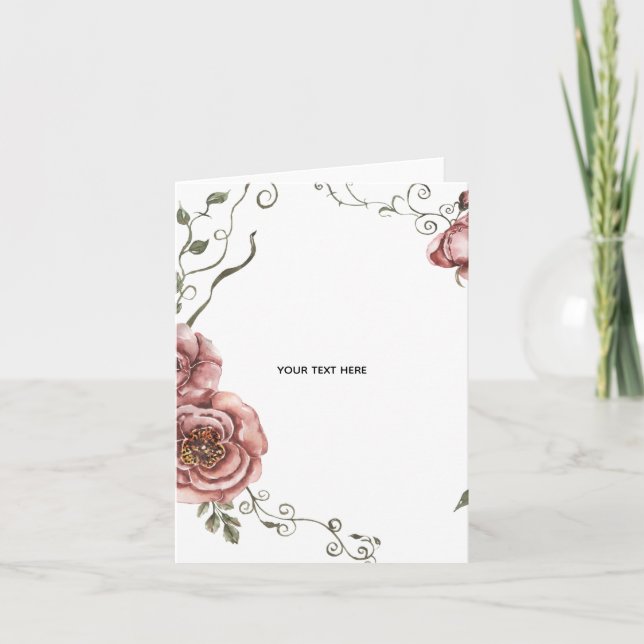 Erstelle deine eigene Floral  Karte (Vorderseite)