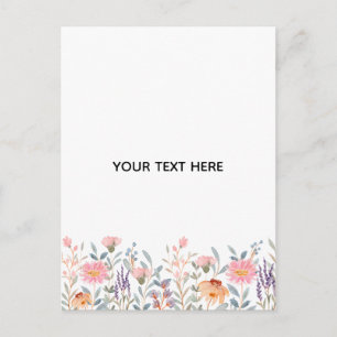 Erstelle deine eigene Floral Postkarte