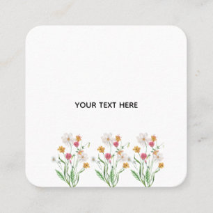 Erstelle deine eigene Floral  Quadratische Visitenkarte