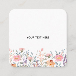 Erstelle deine eigene Floral Quadratische Visitenkarte