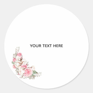 Erstelle deine eigene Floral Runder Aufkleber
