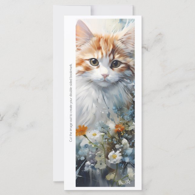 Erstelle Deine eigene florale orange Kitten-Leseze (Vorderseite)