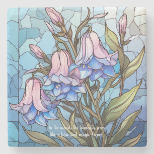 Erstelle Deine eigene Glasmalerei Rosea Blauglocke Steinuntersetzer