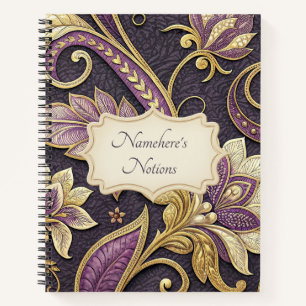 Erstelle deine eigene Gold-Pfirsich-Lotus-Vintage- Notizbuch