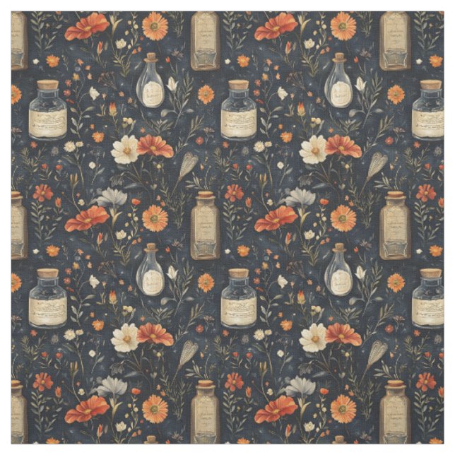 Erstelle Deine eigene Heckenhexen-Wildblumen-Apoth Stoff (Muster)