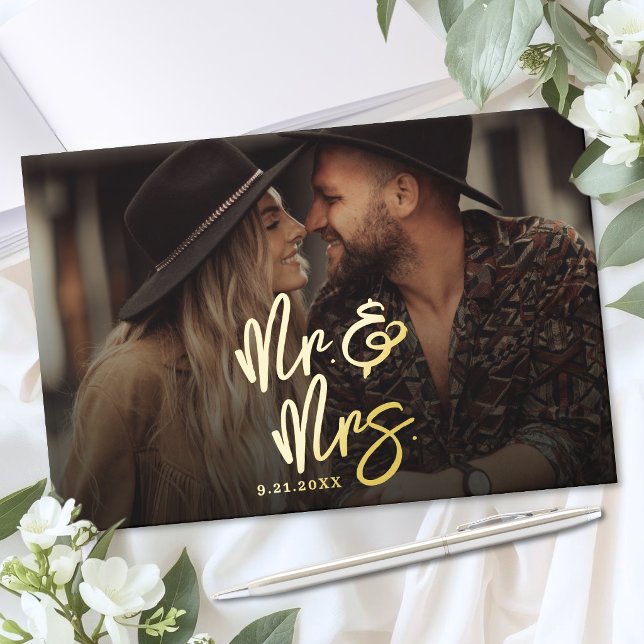 Erstelle Deine eigene Hochzeitsfotografie Gästebuch (Create Your Own Photo Wedding Foil Guest Book)
