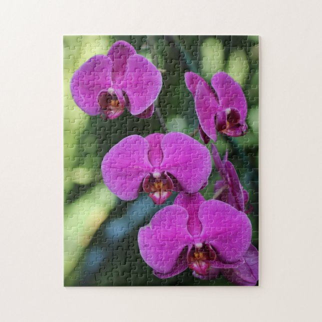 Erstelle deine eigene hübsche violette Orchideenbl Puzzle (Vertikal)