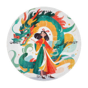 Erstelle deine eigene jade-grüne chinesische Drach Schneidebrett