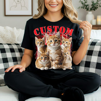 Erstelle deine eigene Katze oder Haustiere 90er Bo T-Shirt