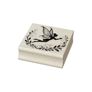 Erstelle deine eigene lockige Rebenfee Gummistempel