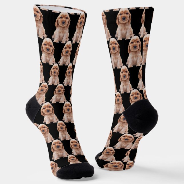 Erstelle deine eigene lustige Custom Foto-Crew  Socken (Gewinkelt)