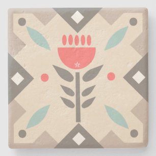 Erstelle deine eigene nordische Winter-Yule-Blume Steinuntersetzer