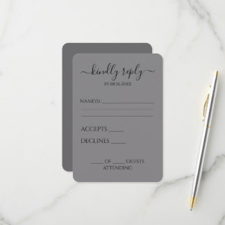 Erstelle deine eigene personalisierte einfache Min RSVP Karte