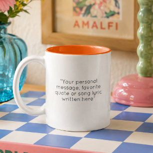 Erstelle deine eigene persönliche Nachricht Kaffeetasse