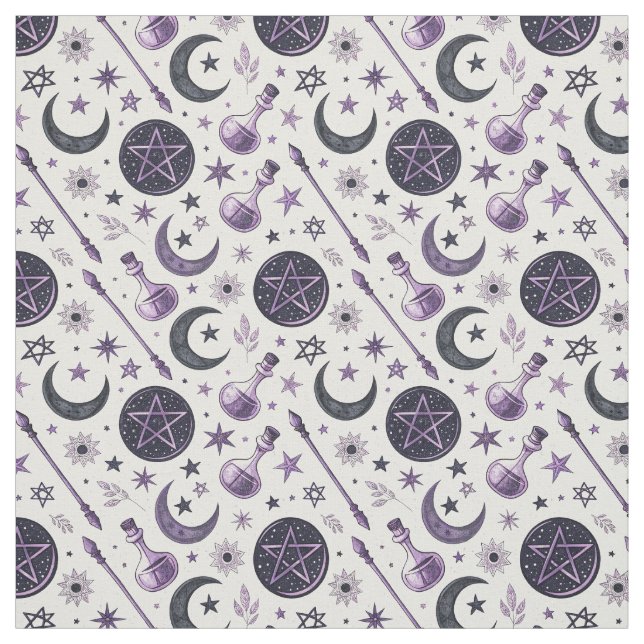 Erstelle deine eigene Purple Midnight Moon Magic Stoff (Muster)