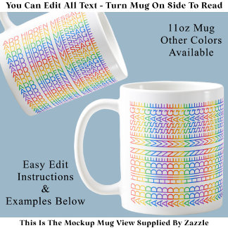 Erstelle deine eigene Regenbogen-Spaß-Botschaft Kaffeetasse