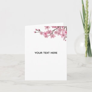 Erstelle deine eigene rosa Kirschblüte Karte