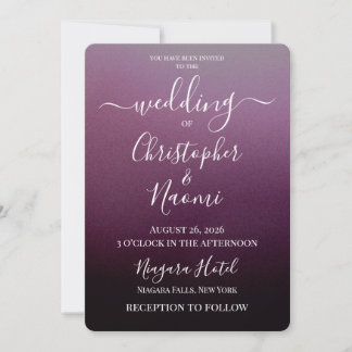 Erstelle deine eigene schattierte Ombre-Hochzeit Einladung