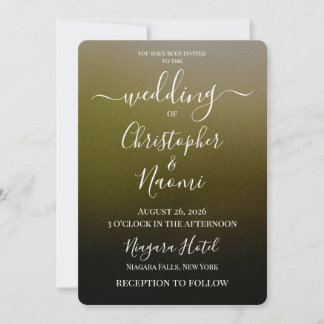 Erstelle deine eigene schattierte Ombre-Hochzeit Einladung