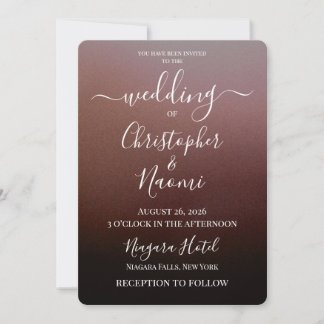 Erstelle deine eigene schattierte Ombre-Hochzeit Einladung
