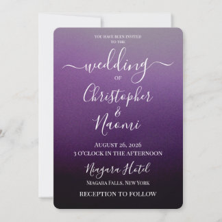 Erstelle deine eigene schattierte Ombre-Hochzeit Einladung
