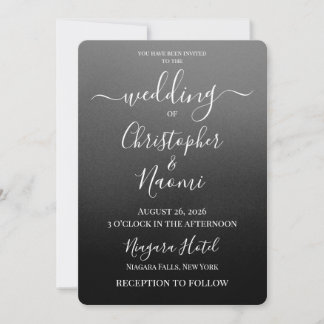 Erstelle deine eigene schattierte Ombre-Hochzeit Einladung
