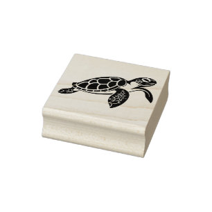 Erstelle deine eigene schwimmende Meeresschildkröt Gummistempel