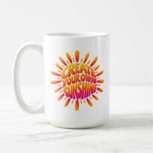 Erstelle Deine Eigene Sonnenschein-Wortkunst-Sonne Kaffeetasse