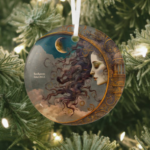 Erstelle deine eigene steampunk Lady of the Moon Ornament Aus Glas