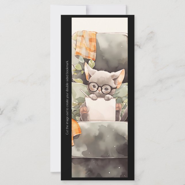 Erstelle deine eigene studienbeflissene graue Katz (Vorderseite)