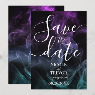 Erstelle deine eigene Türkis-Violette Farbrauch-Ho Save The Date