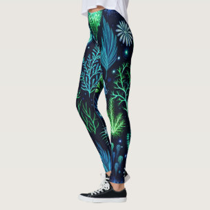 Erstelle deine eigenen ätherischen grünen Wiesenwi Leggings