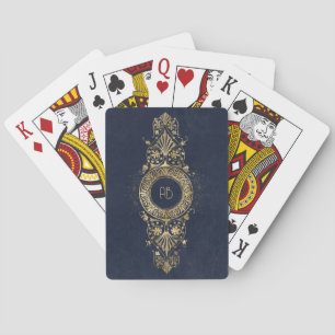 Erstelle deine eigenen blauen und goldenen verzier spielkarten